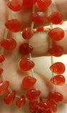 Cherry Quartz Faceted Teardrop Bead Strand CLOSEOUT