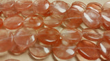Cherry Quartz Flat Circular Bead Strand