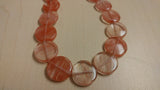Cherry Quartz Flat Circular Bead Strand