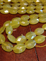 Serpentine Faceted Oval Beads