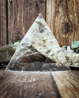 Clear Quartz Triangle Carving
