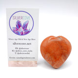 Canadian Peach Moonstone Heart Carving