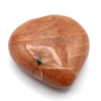 Canadian Peach Moonstone Heart Carving