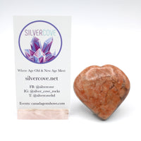 Canadian Peach Moonstone Heart Carving