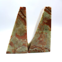 Green Onyx Bookends
