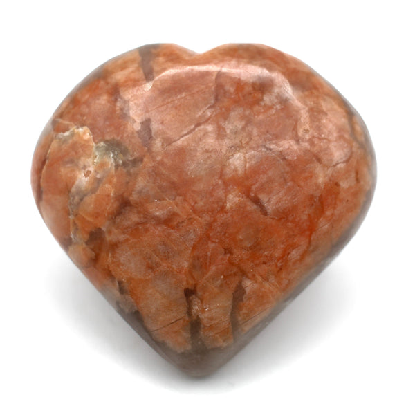 Canadian Peach Moonstone Heart Carving