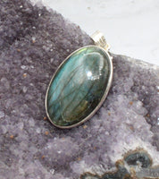 Labradorite in Sterling Silver Pendant