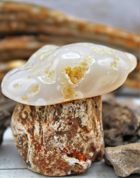 White Agate Polished Stone