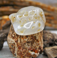 White Agate Polished Stone