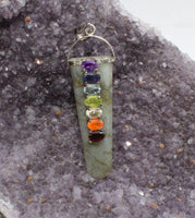 Labradorite Chakra Pendant Sterling Silver