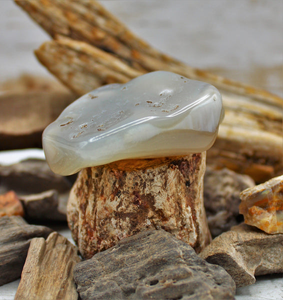 White Agate Polished Stone