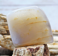 White Agate Polished Stone