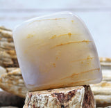 White Agate Polished Stone