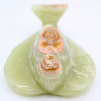 Green Onyx Angel Carving