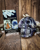 Fluorite Skull Carving