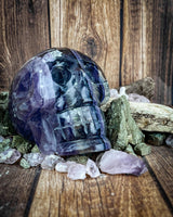 Fluorite Skull Carving