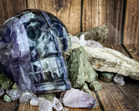 Fluorite Skull Carving
