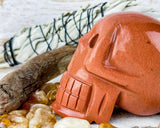 Goldstone Skull Carving