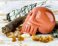 Goldstone Skull Carving