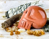 Goldstone Skull Carving