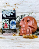 Goldstone Skull Carving