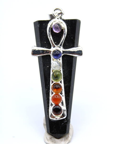 Olivine Ankh Chakra Pendants