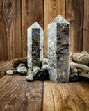 Sodalite Tower Carvings