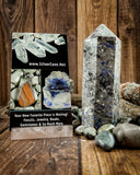 Sodalite Tower Carvings