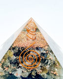 Labradorite & Quartz in Orgonite Pyramid (Show Special)