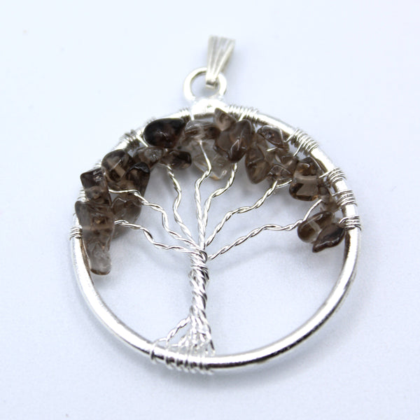 Smokey Quartz Tree of Life Pendants