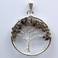 Smokey Quartz Tree of Life Pendants