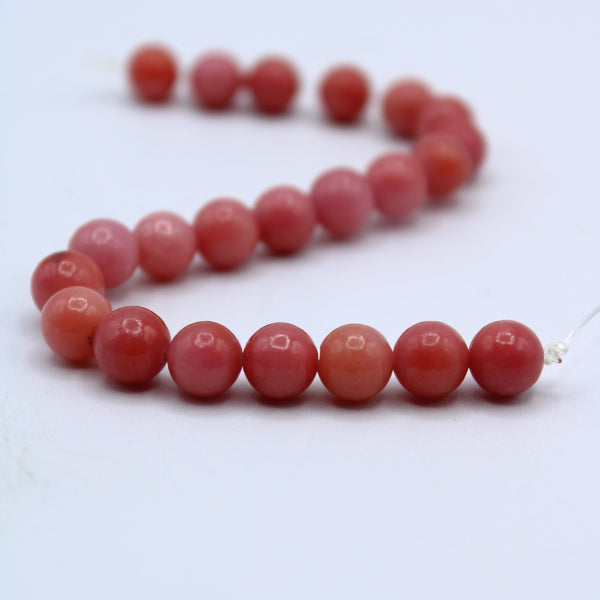 Coral Colored Bead Strands