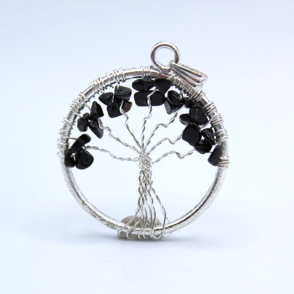 Obsidian Tree of Life  Pendant