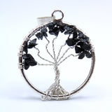 Snowflake Obsidian Tree of Life Pendants