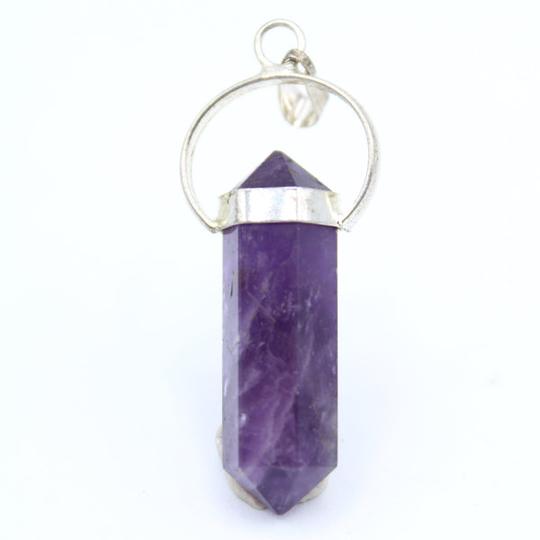 Double Terminated Amethyst Point Pendant