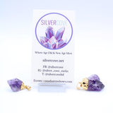 Gold Plated Amethyst Point Pendants