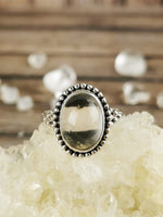 Medium Oval Rose Quartz Ring Size 8.5