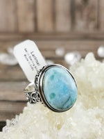 Chunky Larimar Ring Size 8
