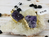Gold Amethyst Cluster Pendant