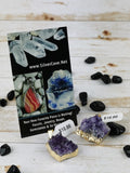 Gold Amethyst Cluster Pendant