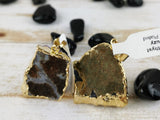 Gold Amethyst Cluster Pendant