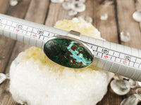 Large Oval Chrysocolla Ring Size 7.5