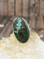 Large Oval Chrysocolla Ring Size 7.5