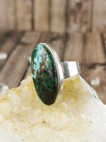 Large Oval Chrysocolla Ring Size 7.5
