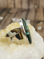 Large Oval Chrysocolla Ring Size 7.5