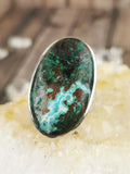 Large Oval Chrysocolla Ring Size 7.5