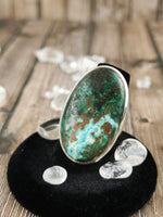 Large Oval Chrysocolla Ring Size 7.5
