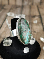 Large Oval Chrysocolla Ring Size 7.5