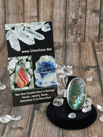 Large Oval Chrysocolla Ring Size 7.5