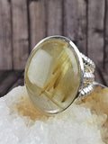 Chunky Rutilated Quartz Ring, Size 8
